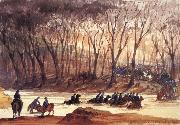 unknow artist Federal Cavalrymen Fording Bull Run Germany oil painting artist